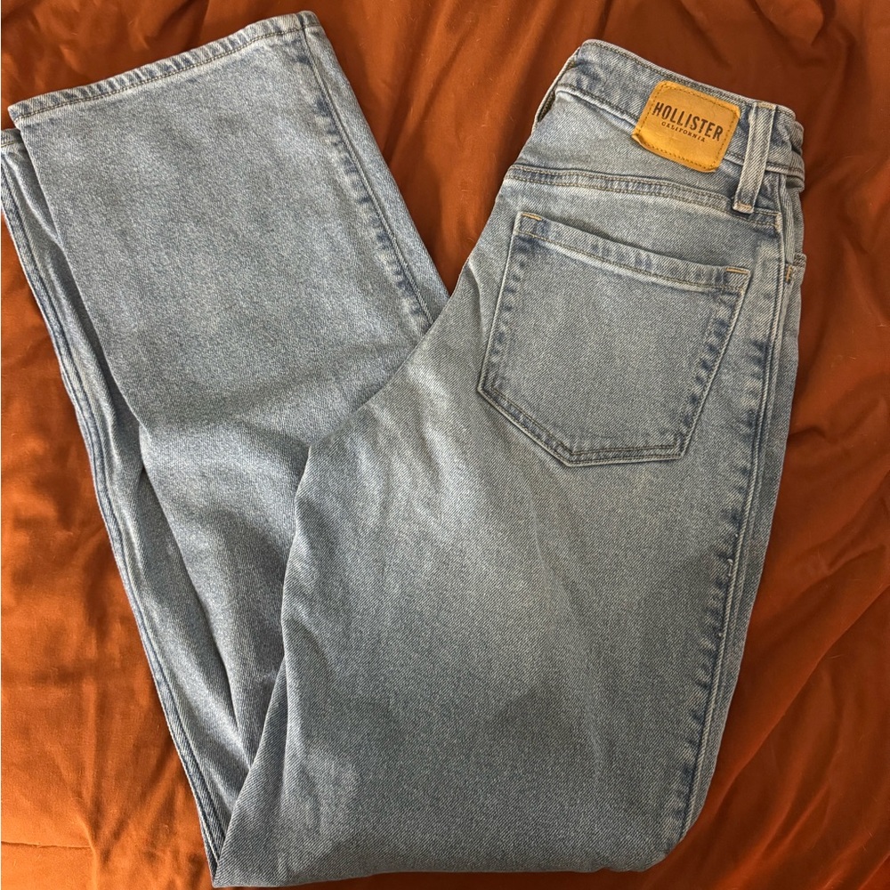 hollister ultra high rise dad jeans, distressed, size 24